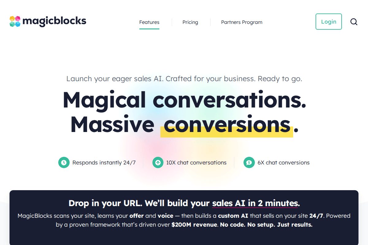MagicBlocks: Unbelievably Good Website AI Sales Agents - Product Image